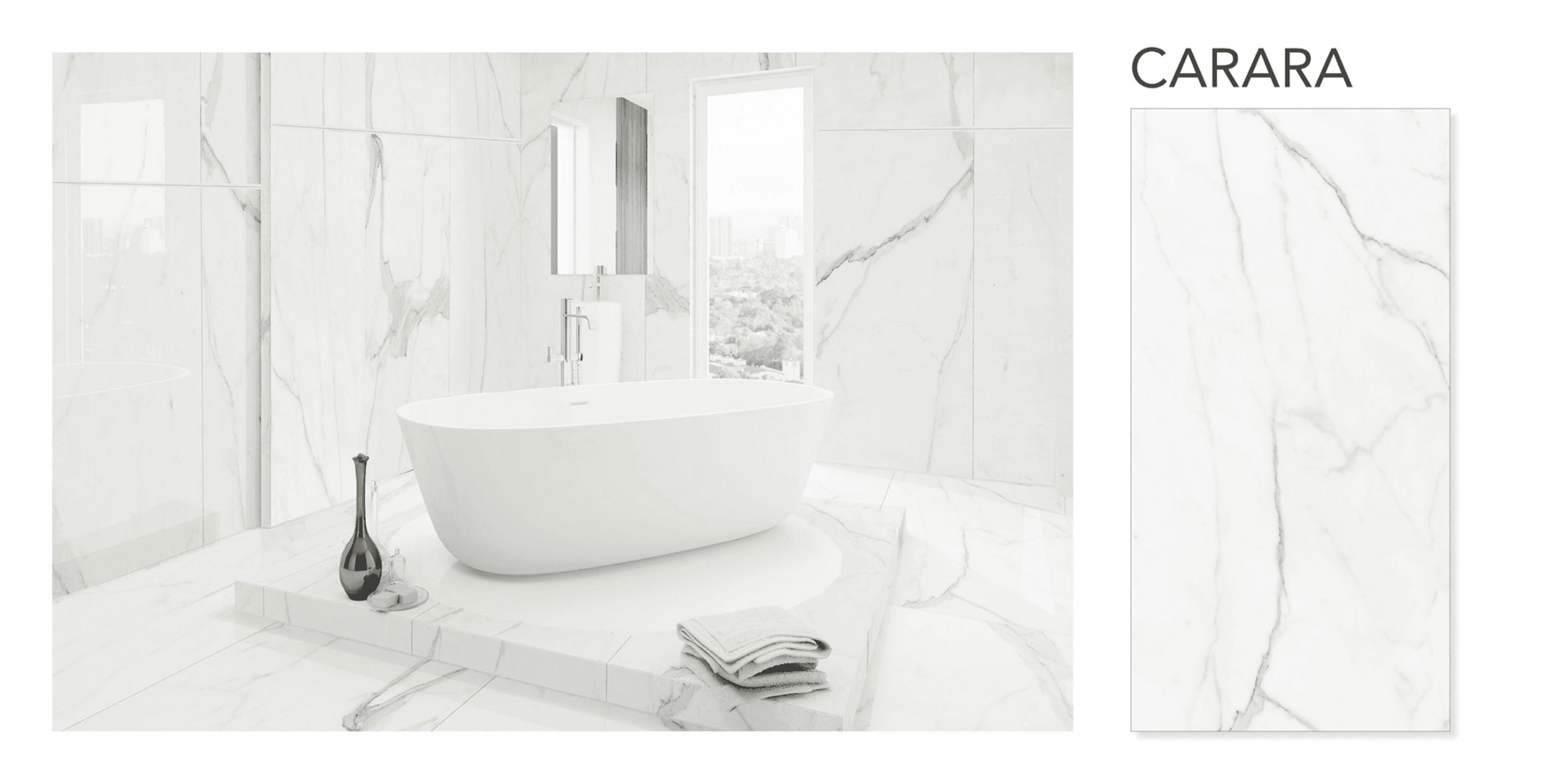 Carara porcelain tile
