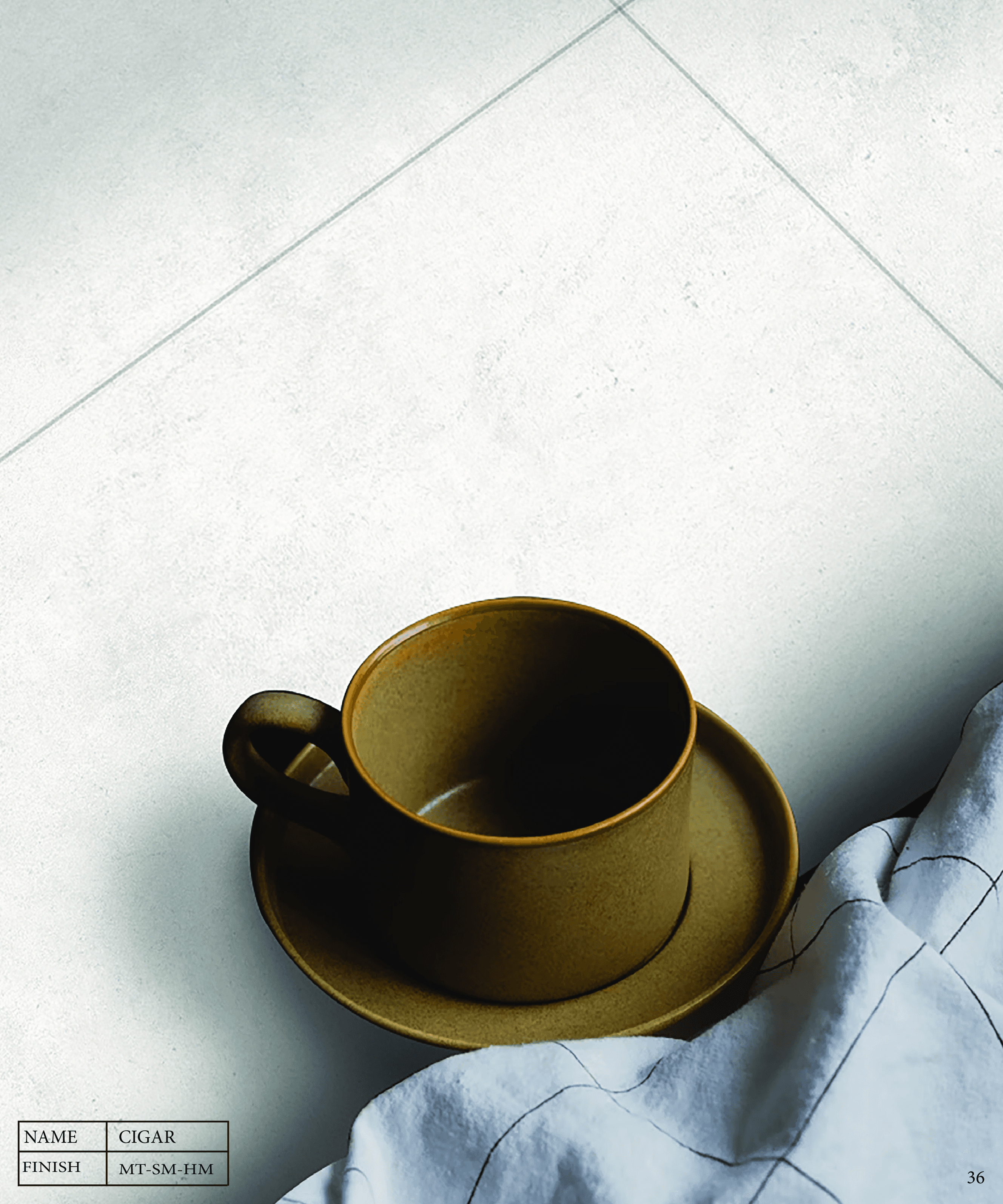 Cigar porcelain tile