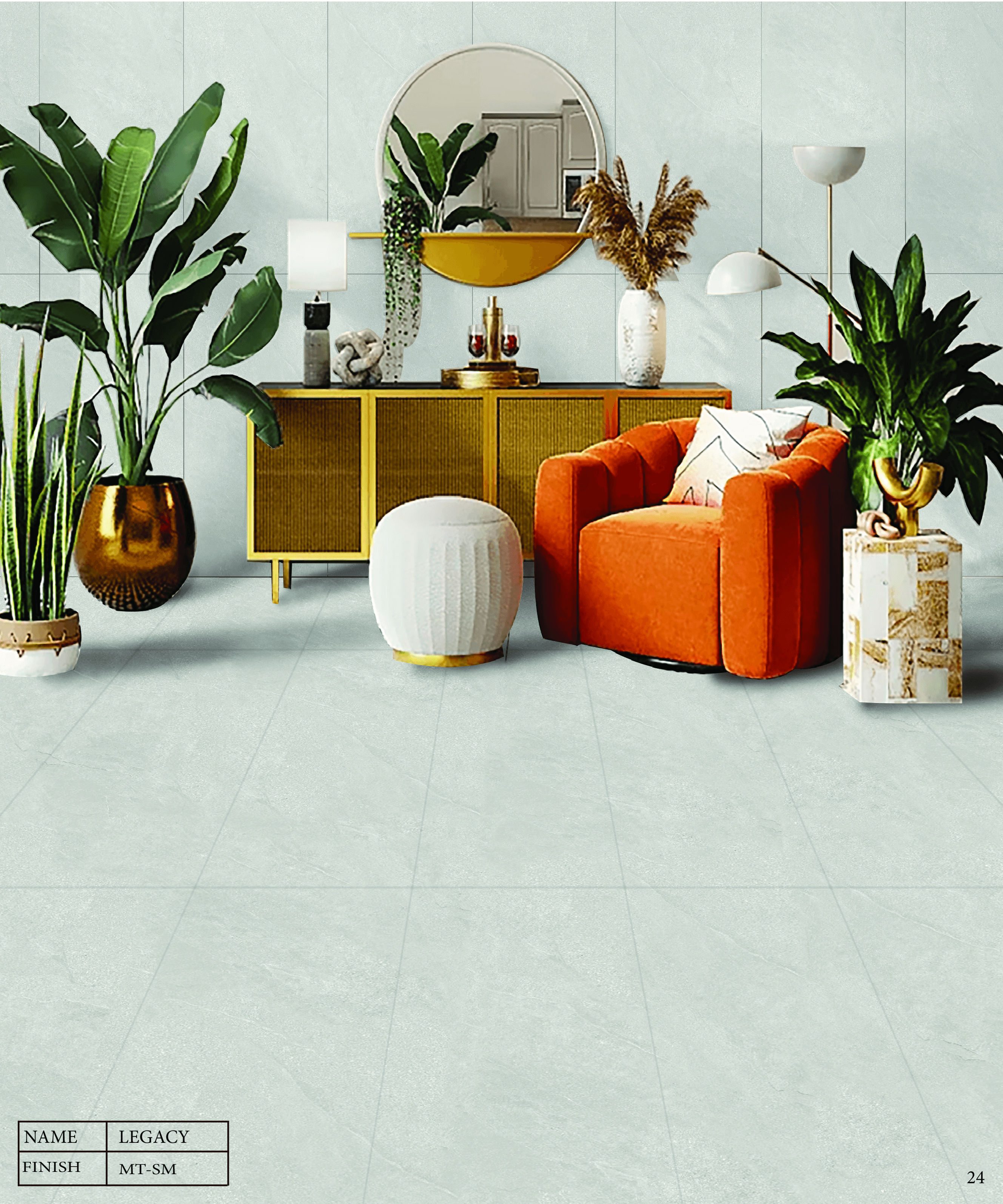 Legacy porcelain tile